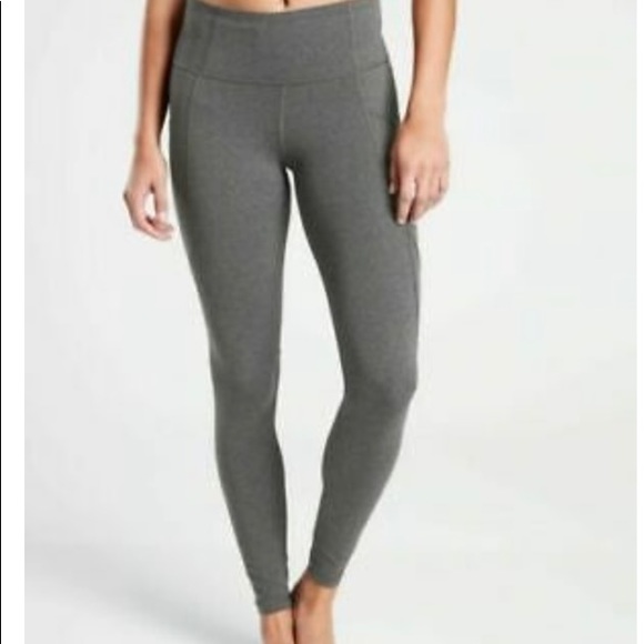 Athleta Salutation Stash Pocket II Tight Black Heather XS New Without Tag - Picture 2 of 6